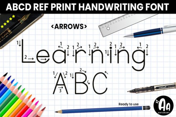 Abcd Ref Arrows Font for Handmade Creations