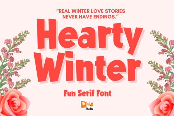 Hearty Winter: A Playful Display Font for Digital Creativity