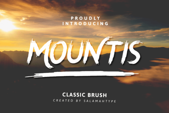 Mountis: A Stylish Brush Display Font for Bold Branding