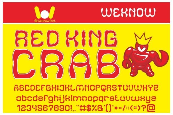 Red King Crab Font for Branding Projects