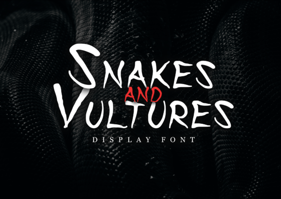 Snakes and Vultures Font for Craft Projects
